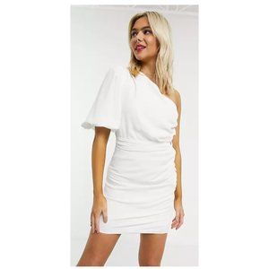 White One Shoulder Dress